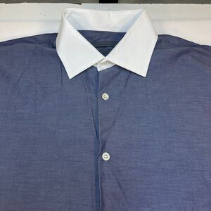 JOHN VARVATOS Mens Slim Fit Dress Shirt Sz Mens 16 34/35 Made In Italy